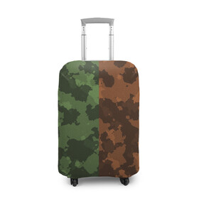 Чехол для чемодана 3D с принтом Камуфляж в Петрозаводске, 86% полиэфир, 14% спандекс | двустороннее нанесение принта, прорези для ручек и колес | army | camo | camouflage | dual | камуфляж