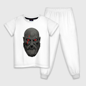 Детская пижама хлопок с принтом Kratos ART в Петрозаводске, 100% хлопок |  брюки и футболка прямого кроя, без карманов, на брюках мягкая резинка на поясе и по низу штанин
 | gad of war | game | games | god of war | god of wor | атрей | атрэй | бог войны | игра | игры | кратос
