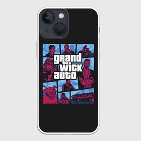 Чехол для iPhone 13 mini с принтом Grand Wick Auto в Петрозаводске,  |  | grand theft auto | gta | jone wick | джон вик | джон уик | кино | фильм
