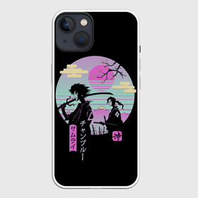 Чехол для iPhone 13 с принтом Samurai в Петрозаводске,  |  | anime | japan | katana | manga | sakura | samurai | sempai | senpai | sun | аниме | закат | катана | манга | сакура | самураи | солнце | япония