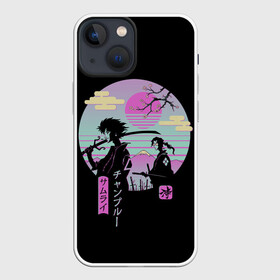 Чехол для iPhone 13 mini с принтом Samurai в Петрозаводске,  |  | anime | japan | katana | manga | sakura | samurai | sempai | senpai | sun | аниме | закат | катана | манга | сакура | самураи | солнце | япония