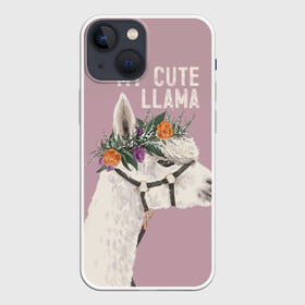 Чехол для iPhone 13 mini с принтом My cute llama в Петрозаводске,  |  | Тематика изображения на принте: llama | альпака | животные | лама