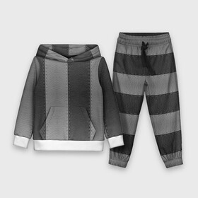 Детский костюм 3D (с толстовкой) с принтом Skin Stripes в Петрозаводске,  |  | black and gray | skin | stripes | кожа | черно серый