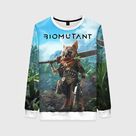 Женский свитшот 3D с принтом Biomutant Биомутант в Петрозаводске, 100% полиэстер с мягким внутренним слоем | круглый вырез горловины, мягкая резинка на манжетах и поясе, свободная посадка по фигуре | action | animals | biomutant | gamer | nextgen | pc | player | playstation | ps 5 | rpg | steam | sword | top | valve | video games | weapon | xbox | биомутант | валв | видео игры | животные | игрок | иксбокс | меч | некстген | оружие | пк | плей