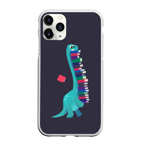 Чехол для iPhone 11 Pro матовый с принтом Book Dinosaur в Петрозаводске, Силикон |  | barosaurus | book | books | dino | dinosaur | knowledge | study | барозавр | знания | книга | книги | книжный