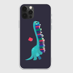 Чехол для iPhone 12 Pro Max с принтом Book Dinosaur в Петрозаводске, Силикон |  | barosaurus | book | books | dino | dinosaur | knowledge | study | барозавр | знания | книга | книги | книжный