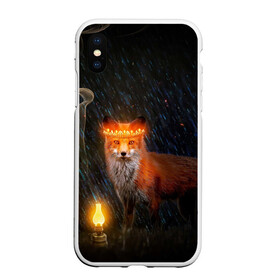 Чехол для iPhone XS Max матовый с принтом Лиса с огненной короной в Петрозаводске, Силикон | Область печати: задняя сторона чехла, без боковых панелей | Тематика изображения на принте: fox | foxy | животное | звери | лиса | лисенок | лисичка | милая | рыжая | фокс