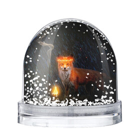 Снежный шар с принтом Лиса с огненной короной в Петрозаводске, Пластик | Изображение внутри шара печатается на глянцевой фотобумаге с двух сторон | fox | foxy | животное | звери | лиса | лисенок | лисичка | милая | рыжая | фокс
