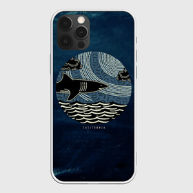 Чехол для iPhone 12 Pro Max с принтом Акулы California Sharks в Петрозаводске, Силикон |  | Тематика изображения на принте: shark | акула | волны | калифорния | море | океан