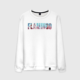 Мужской свитшот хлопок с принтом FLAMINGO в Петрозаводске, 100% хлопок |  | Тематика изображения на принте: flamingo | птицы | розовый | фламинго