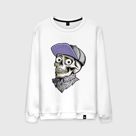 Мужской свитшот хлопок с принтом Скелет в рубашке и кепке в Петрозаводске, 100% хлопок |  | bone | dead | death | hipster | horror | skelet | skeleton | skull | кости | скелет | ужасы | хипстер | хоррор | череп