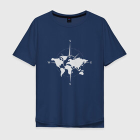 Мужская футболка хлопок Oversize с принтом Карта Мира Компас  в Петрозаводске, 100% хлопок | свободный крой, круглый ворот, “спинка” длиннее передней части | africa | afrika | australia | brazil | compas | earth | geraldic | planet | russia | usa | world map | астралия | африка | бразилия | геральдика | земля | континенты | планета | роза ветров | россия | страна | страны | сша