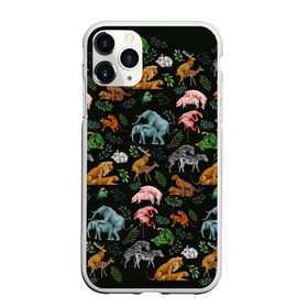 Чехол для iPhone 11 Pro Max матовый с принтом Дикие Звери Паттерн в Петрозаводске, Силикон |  | animals | зайцы | звери | зебры | кошки | лев | леопард | обезьяны | олени | природа | тигры | фламинго | цветы
