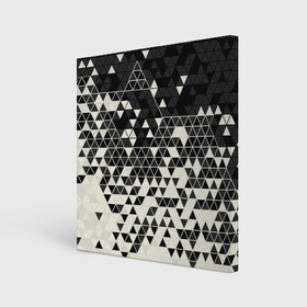 Холст квадратный с принтом Абстракция в Петрозаводске, 100% ПВХ |  | абстракция | арт | белый | вектор | векторный рисунок | рисунок | треугольник | треугольники | чёрно белый | чёрный