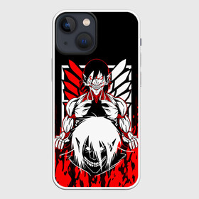 Чехол для iPhone 13 mini с принтом ЭРЕН ЙЕГЕР   EREN YEAGER в Петрозаводске,  |  | anime | attack on titan. | manga | shingeki no kyojin | аниме | атака на титанов | атака титанов | герой | демон | манга | мультфильм | персонаж | титан | эрен йегер | японская мультипликация