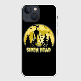 Чехол для iPhone 13 mini с принтом Siren Head | Yellow Moon в Петрозаводске,  |  | 6789 | cartoon | cat | forest | foundation | head | monster | moon | mountains | scp | siren | sirenhead | голова | горы | кот | лес | луна | монстр | объект | объекты | сирена | сиреноголовый | фонд | чудище | чудовище