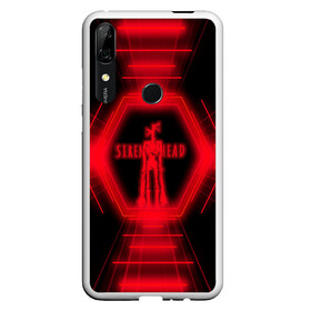 Чехол для Honor P Smart Z с принтом Siren Head Glow в Петрозаводске, Силикон | Область печати: задняя сторона чехла, без боковых панелей | siren head | линии | монстр | неон | свечение | сиреноголовый