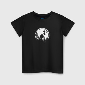 Детская футболка хлопок с принтом Siren Head in the forest в Петрозаводске, 100% хлопок | круглый вырез горловины, полуприлегающий силуэт, длина до линии бедер | scp | siren head | лес | монстр | персонаж | сиреноголовый