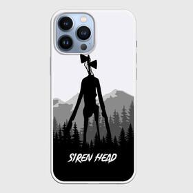 Чехол для iPhone 13 Pro Max с принтом SIREN HEAD | DARK FOREST в Петрозаводске,  |  | 6789 | cartoon | cat | dark | forest | foundation | head | monster | mountains | scp | siren | sirenhead | голова | горы | кот | лес | монстр | объект | объекты | сирена | сиреноголовый | фонд | чудище | чудовище