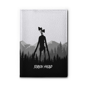 Обложка для автодокументов с принтом SIREN HEAD | DARK FOREST в Петрозаводске, натуральная кожа |  размер 19,9*13 см; внутри 4 больших “конверта” для документов и один маленький отдел — туда идеально встанут права | 6789 | cartoon | cat | dark | forest | foundation | head | monster | mountains | scp | siren | sirenhead | голова | горы | кот | лес | монстр | объект | объекты | сирена | сиреноголовый | фонд | чудище | чудовище