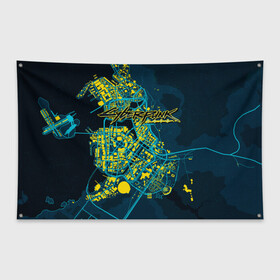 Флаг-баннер с принтом Cyberpunk  в Петрозаводске, 100% полиэстер | размер 67 х 109 см, плотность ткани — 95 г/м2; по краям флага есть четыре люверса для крепления | 2077 | cd project | cd project red | cyber | cyberpunk | cyberpunk 2077 | lizzy | map | mox | moxes | night city wire | punk | still | the mox | witcher | банда | карта | кибер | киберпанк | киберпанк 2077 | лиззи | моксес | панк | сайбер |