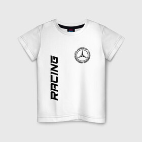 Детская футболка хлопок с принтом Mercedes в Петрозаводске, 100% хлопок | круглый вырез горловины, полуприлегающий силуэт, длина до линии бедер | Тематика изображения на принте: amg | auto | bens | benz | logo | merc | mercedes | mersedes | moto | star | vthctltc | авто | амг | бенц | звезда | класс | лого | логотип | мерин | мерс | мерседес | мото | символ | символы | ьуксувуы