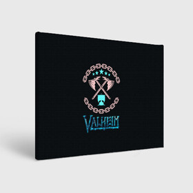 Холст прямоугольный с принтом Valheim лого и цепи в Петрозаводске, 100% ПВХ |  | fantasy | mmo | valheim | valve | валхейм | вальхейм | викинги | выживалка | игра | королевская битва | ммо | ролевая игра | фэнтази