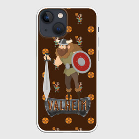 Чехол для iPhone 13 mini с принтом Valheim Viking в Петрозаводске,  |  | fantasy | mmo | valheim | valve | валхейм | вальхейм | викинги | выживалка | игра | королевская битва | ммо | ролевая игра | фэнтази
