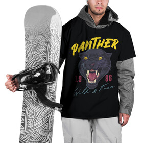 Накидка на куртку 3D с принтом Пантера 1986 в Петрозаводске, 100% полиэстер |  | 1986 | panther | джунгли | дикая | кошка | пантера