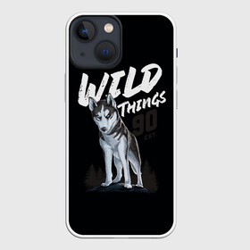 Чехол для iPhone 13 mini с принтом Wild Things в Петрозаводске,  |  | wolf | волк | лес | пес | север | собака | хаски