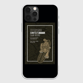 Чехол для iPhone 12 Pro с принтом Тигр на серфинге в Петрозаводске, силикон | область печати: задняя сторона чехла, без боковых панелей | большая кошка | джунгли | отдых | полосатый | серфинг | тигр | тигрица | хищник