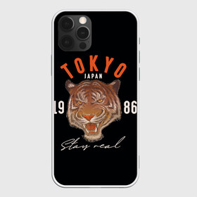 Чехол для iPhone 12 Pro с принтом Tokyo Tiger Japan в Петрозаводске, силикон | область печати: задняя сторона чехла, без боковых панелей | japan | tokyo | большая кошка | полосатый | тигр | тигрица | токио | хищник