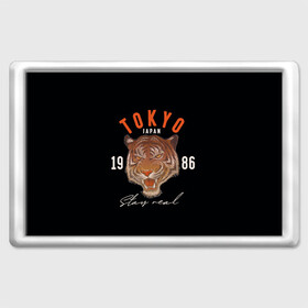 Магнит 45*70 с принтом Tokyo Tiger Japan в Петрозаводске, Пластик | Размер: 78*52 мм; Размер печати: 70*45 | Тематика изображения на принте: japan | tokyo | большая кошка | полосатый | тигр | тигрица | токио | хищник