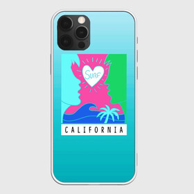 Чехол для iPhone 12 Pro Max с принтом CALIFORNIA SURF в Петрозаводске, Силикон |  | california | love | surf | влюбленные | закат | калифорния | любовь | море | пальма