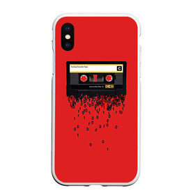 Чехол для iPhone XS Max матовый с принтом The death of the cassette tape в Петрозаводске, Силикон | Область печати: задняя сторона чехла, без боковых панелей | 80 | 90 | age | death | epoch | era | retro | tape | гибель | двоичный | кассета | кассеты | код | компьютер | компьютеризация | переход | программирование | уходящая | ушедшая | цифровая | цифровой | эра