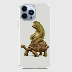 Чехол для iPhone 13 Pro Max с принтом Тише едешь... А впрочем... в Петрозаводске,  |  | animal | land | road | sloth | speed | travel | turtle | walk | way | дорога | животные | запредельная | ленивец | неспешная | поездка | прогулка | путь | родео | скорость | сухопутная | черепаха