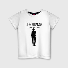 Детская футболка хлопок с принтом Life is strange: true colors в Петрозаводске, 100% хлопок | круглый вырез горловины, полуприлегающий силуэт, длина до линии бедер | alex | colors | life | strange | true | алекс | жизнь | колорс | лайф | странная | цвета | штука