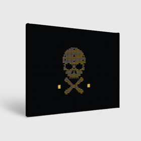 Холст прямоугольный с принтом Пиратский через из золота в Петрозаводске, 100% ПВХ |  | Тематика изображения на принте: hell | skull | ад | скелет | ужасы | череп | черепушка