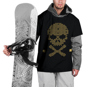Накидка на куртку 3D с принтом Пиратский через из золота в Петрозаводске, 100% полиэстер |  | Тематика изображения на принте: hell | skull | ад | скелет | ужасы | череп | черепушка