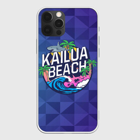 Чехол для iPhone 12 Pro с принтом KAILUA BEACH в Петрозаводске, силикон | область печати: задняя сторона чехла, без боковых панелей | kailua | акула | закат | море | отдых | отпуск | пальмы | пляж