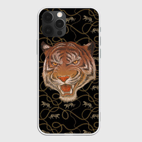 Чехол для iPhone 12 Pro Max с принтом Морда тигра в Петрозаводске, Силикон |  | большая кошка | полосатый | тигр | тигрица | хищник
