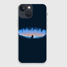 Чехол для iPhone 13 mini с принтом Глаз природы в Петрозаводске,  |  | Тематика изображения на принте: арт | волк | гора | горы | дикая природа | дикий зверь | дикое животное | закат | зверь | зима | лиса | пещера | природа | рисунок | силуэт | снег | тень