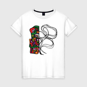Женская футболка хлопок с принтом Противостояние в Петрозаводске, 100% хлопок | прямой крой, круглый вырез горловины, длина до линии бедер, слегка спущенное плечо | абстракция | графика | парадокс | сюрреализм | фантазия