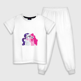 Детская пижама хлопок с принтом My Little Pony Pinkie Pie And  в Петрозаводске, 100% хлопок |  брюки и футболка прямого кроя, без карманов, на брюках мягкая резинка на поясе и по низу штанин
 | Тематика изображения на принте: applejack | friendship | mylittlepony | rainbow dash | twilight sparkle | waifu | вайфу | дружба это магия | друзья | кони | моя маленькая пони | мультфильм | пони | радуга | ренбоу деш | эплджек