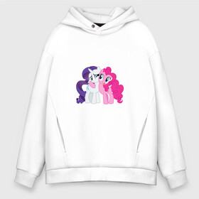 Мужское худи Oversize хлопок с принтом My Little Pony Pinkie Pie And  в Петрозаводске, френч-терри — 70% хлопок, 30% полиэстер. Мягкий теплый начес внутри —100% хлопок | боковые карманы, эластичные манжеты и нижняя кромка, капюшон на магнитной кнопке | applejack | friendship | mylittlepony | rainbow dash | twilight sparkle | waifu | вайфу | дружба это магия | друзья | кони | моя маленькая пони | мультфильм | пони | радуга | ренбоу деш | эплджек