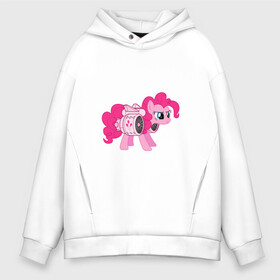 Мужское худи Oversize хлопок с принтом Pinkie Pie   в Петрозаводске, френч-терри — 70% хлопок, 30% полиэстер. Мягкий теплый начес внутри —100% хлопок | боковые карманы, эластичные манжеты и нижняя кромка, капюшон на магнитной кнопке | applejack | friendship | mylittlepony | rainbow dash | twilight sparkle | waifu | вайфу | дружба это магия | друзья | кони | моя маленькая пони | мультфильм | пони | радуга | ренбоу деш | эплджек