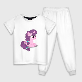 Детская пижама хлопок с принтом Pony Pink Mammal Purple - Litt в Петрозаводске, 100% хлопок |  брюки и футболка прямого кроя, без карманов, на брюках мягкая резинка на поясе и по низу штанин
 | Тематика изображения на принте: applejack | friendship | mylittlepony | rainbow dash | twilight sparkle | waifu | вайфу | дружба это магия | друзья | кони | моя маленькая пони | мультфильм | пони | радуга | ренбоу деш | эплджек