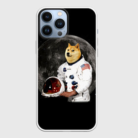 Чехол для iPhone 13 Pro Max с принтом Доги Космонавт в Петрозаводске,  |  | doge | earth | mars | meme | moon | nasa | space | star | usa | америка | гагарин | доги | животные | звезда | земля | корги | космонавт | космос | луна | марс | мем | наса | планета | прикол | собака | сша | флаг