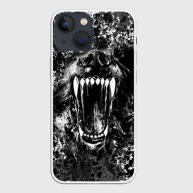 Чехол для iPhone 13 mini с принтом Волчья пасть в Петрозаводске,  |  | волк | волчья пасть | животные | зубы | оскал | рык | собака