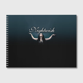 Альбом для рисования с принтом Nightwish with Tarja в Петрозаводске, 100% бумага
 | матовая бумага, плотность 200 мг. | nightwish | tarja | tarja turanen | turunen | найтвиш | тарья | тарья турунен | турунен